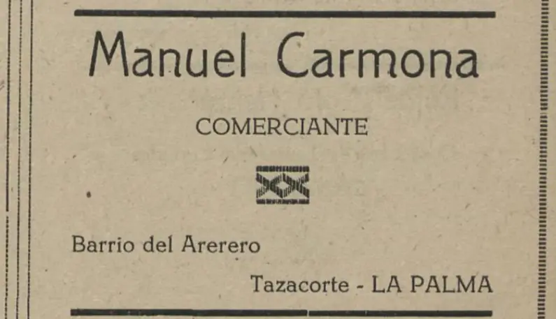 Publicidad La Palma, 1952
